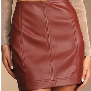 Free People Modern Femme vegan leather skirt